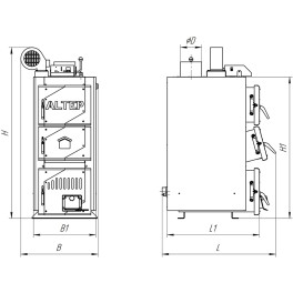 Твердопаливний котел Altep Classic Plus 10 - 30 кВт